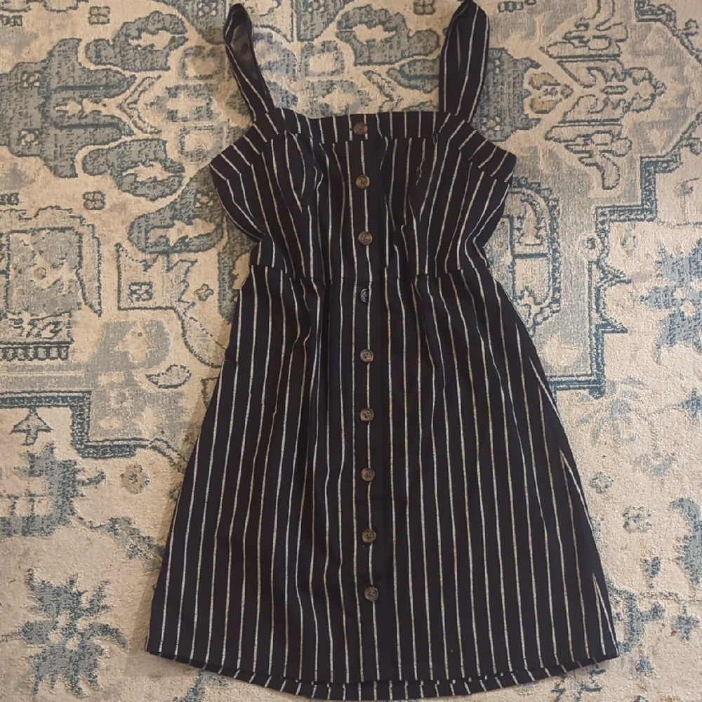 Hollister Black and White Striped Dress